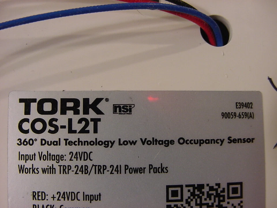 TORK COS-L2T 360 DUAL TECHNOLOGY LOW VOLTAGE OCCUPANCY SENSOR  - Image 2 of 2