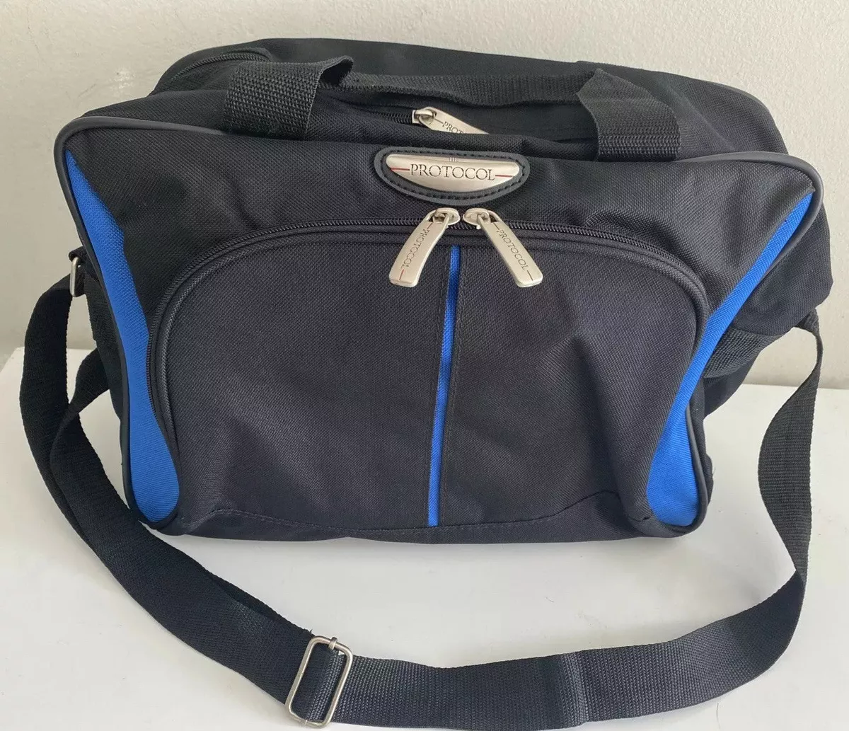 Protocol Computer Bag Two Compartments Black/Blue by JC Penny Company | eBay