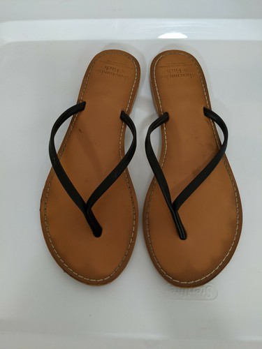 Abercrombie u0026 Fitch Women's Sandals Flip Flops String Black Color | eBay