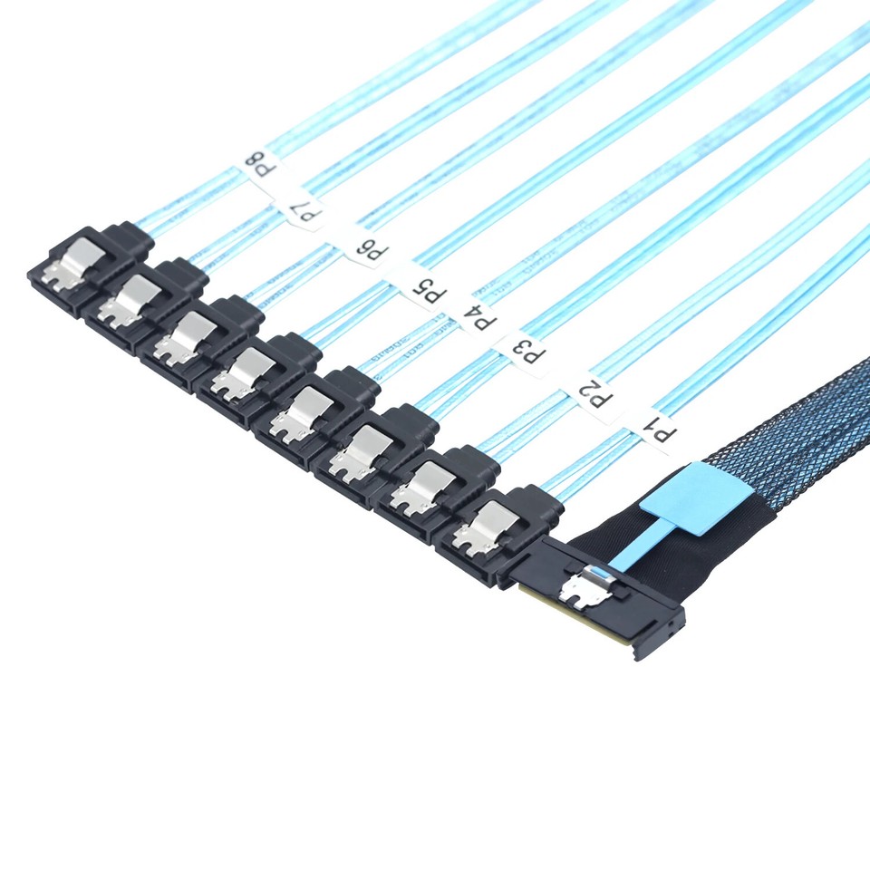MCIO 8X PCI-E Ultraport Slimline 5.0 SFF-TA-1016 To 8X SATA 7P Female ...