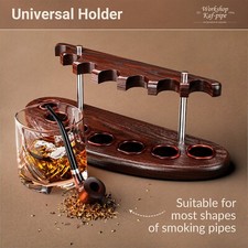 Soporte de pipa de madera para fumar tabaco para tazón de 7 pipas ucraniano hecho a mano