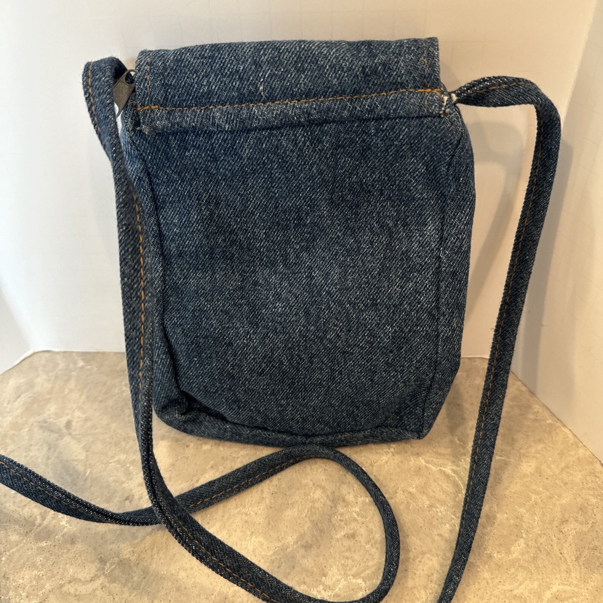 Wrangler Vintage Denim Zipper Studded 6x8” Small Crossbody Bag | eBay