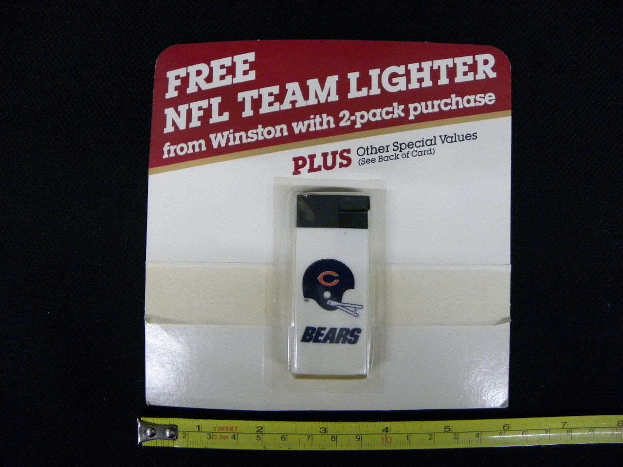 Rare 1986 Chicago Bears Promotional Lighter by Winston Cigarettes NOS/NEW