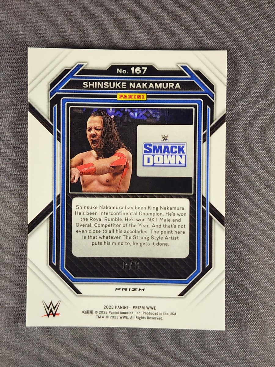 2023 Panini Prizm WWE #167 Shinsuke Nakamura #8/8 Lucky Envelope
