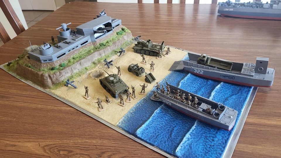 Pro Built D-day Diorama 80th Anniversary Museum Quality Miniatures Airfix - Image 3 of 4