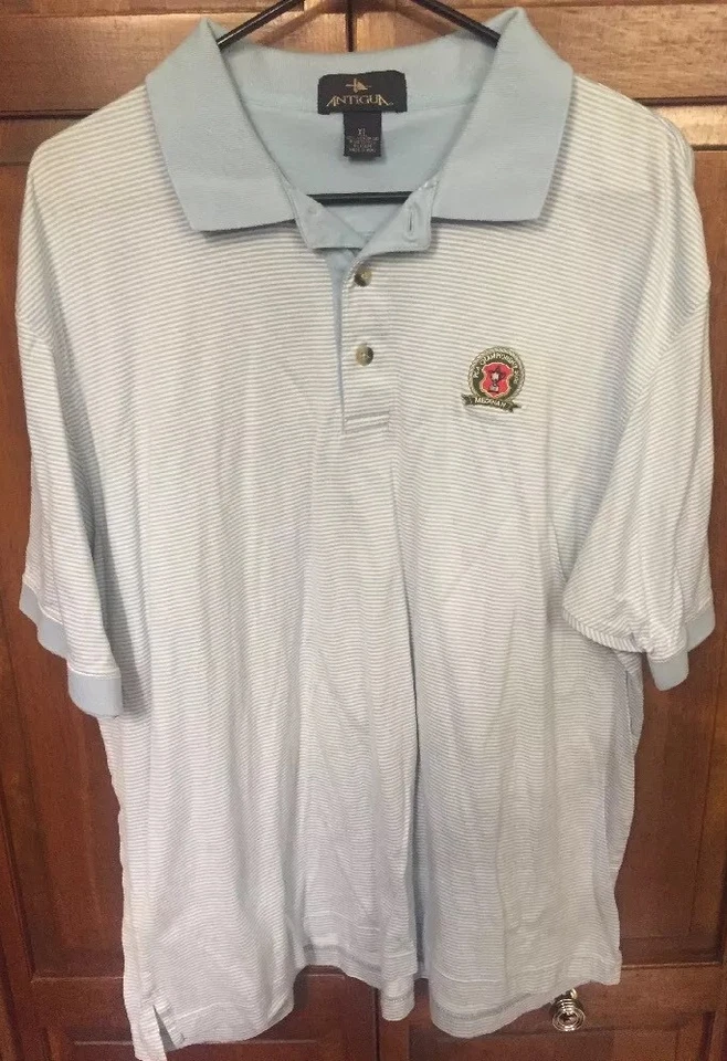 Antigua 2006 PGA Championship Medinah Golf Club Polo Azul Rayas Para Hombre XL Foto 2 de 4
