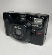 Vintage Minolta Riva Zoom Af 5 35mm Point  Shoot Film Camera - TESTED A8 