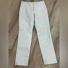 Christina Perrin 8 Vintage 100% Genuine Leather Made in USA Gray Lux Pants EUC