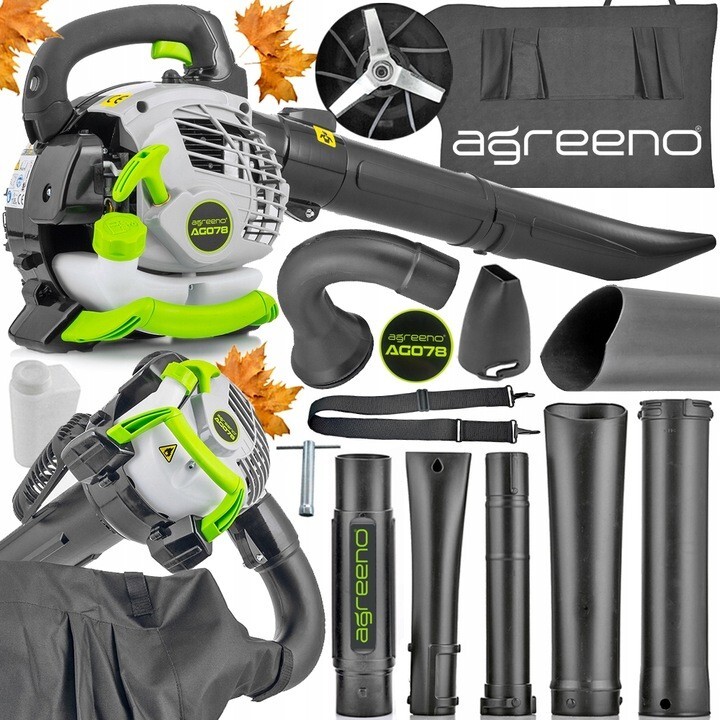 Aspirateur de jardin à souffleur thermique broyeur feuilles mortes 26cc