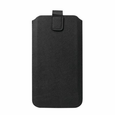 Handy-Hülle Smartphone Tasche Handy Hülle Etui Köchertasche Schwarz Uni 5,5''