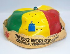 VINTAGE 1982 WORLD'S FAIR KNOXVILLE TENNESSEE SOUVENIR CHARM BEANIE HAT