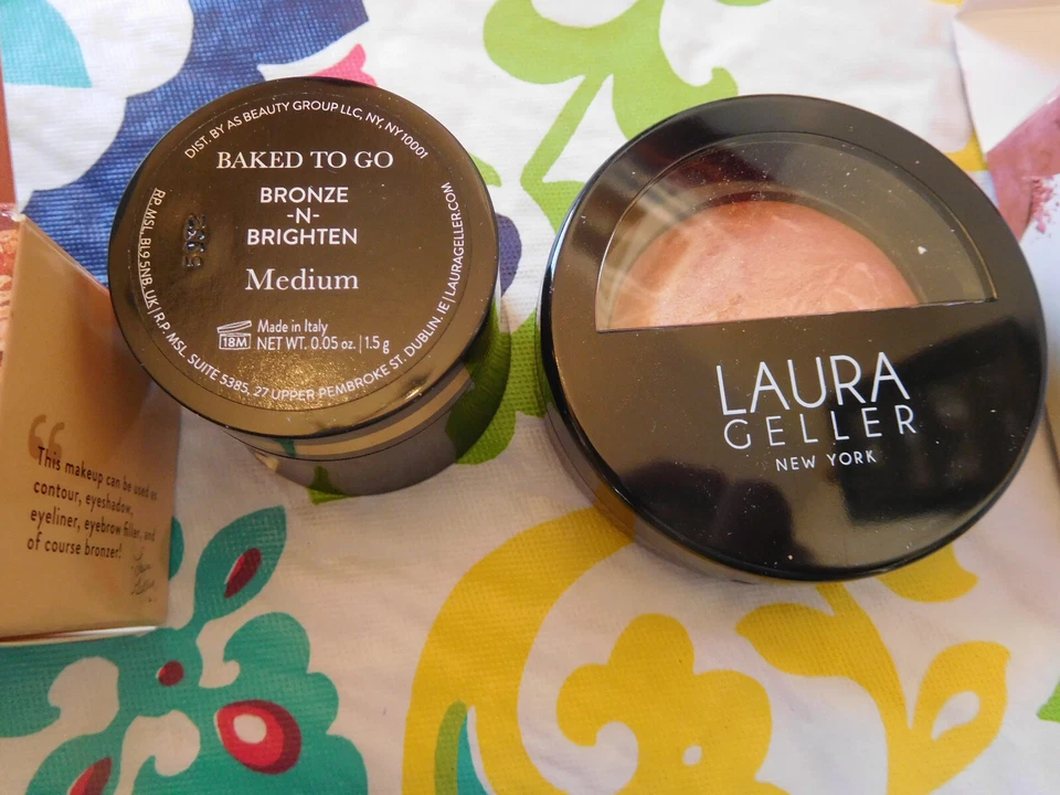 Laura Geller Blush n Brighten - Pink Grapefruit - Bronzer Medium & Brush- FREESH - Image 4 of 4