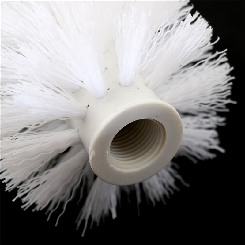 White Toilet Brush Head Holder Replacement Bathroom WC Cleaning Brush