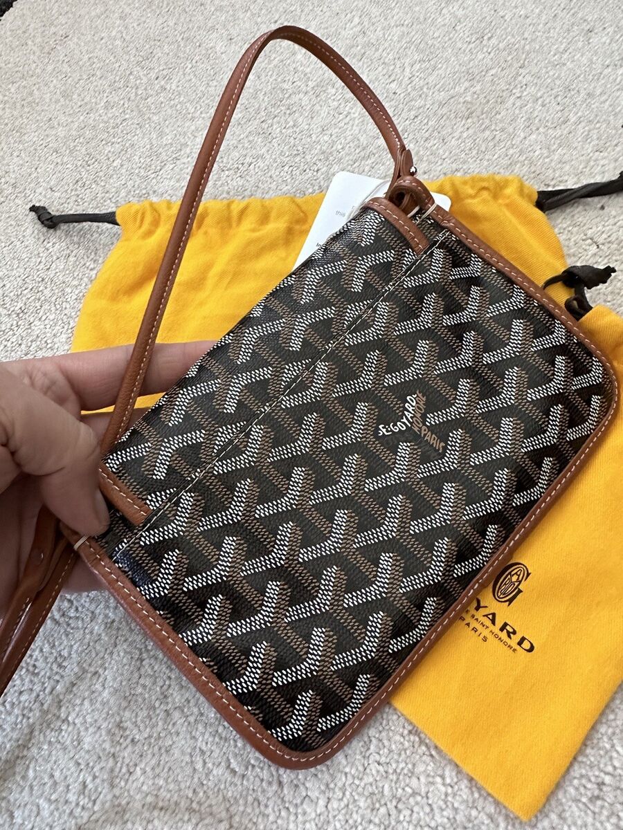 GOYARD PLUMET Crossbody Shoulder Bag Pochette Purse PVC Noir GOYARD PLUMET Crossbody Shoulder Bag Pochette Purse PVC Noir