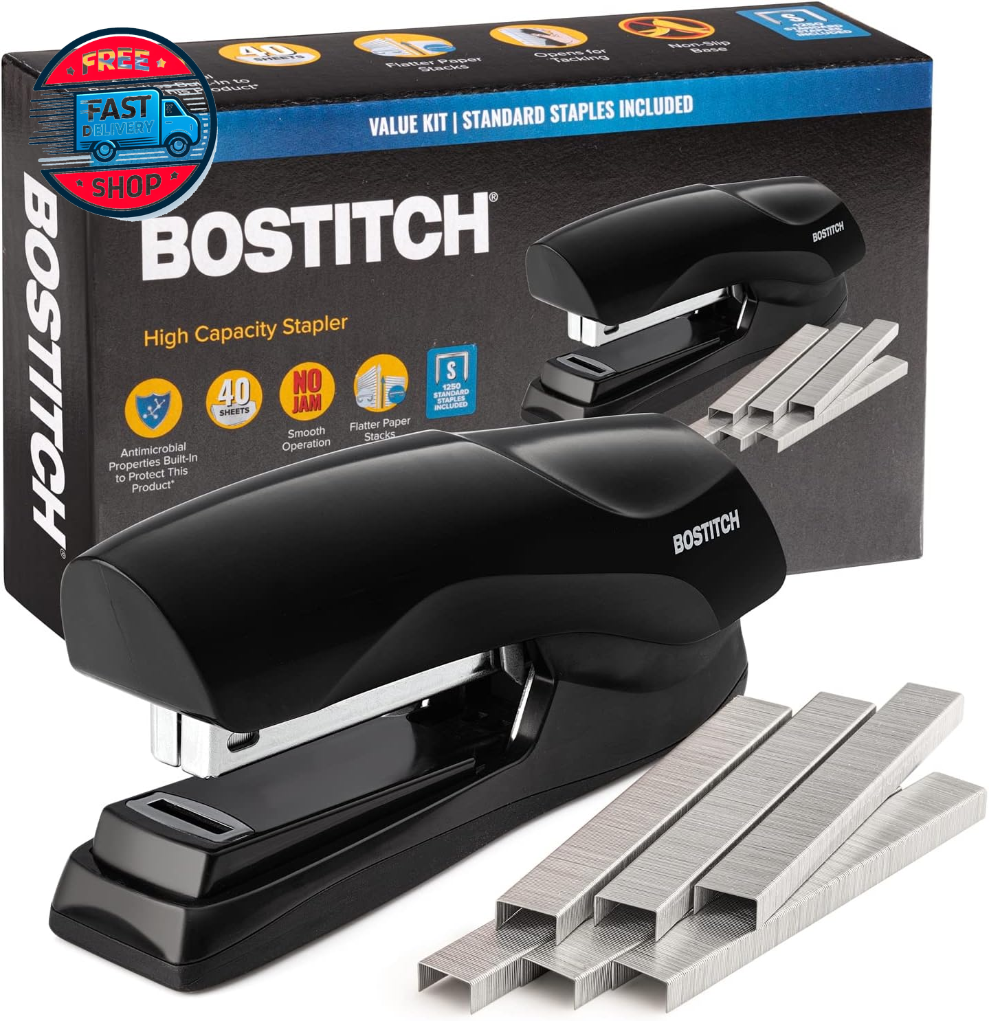 Office Stapler Heavy Duty - 40 Sheet Stapler for Desk -Full-Strip - In-image