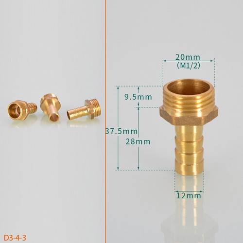 Internal And External Thread Hose Barb Brass Fitting Size 1/2" 3/4" 1" - 2" - Picture 13 of 44