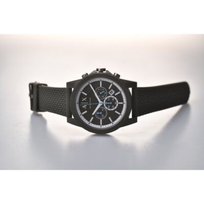 Armani Exchange Men's Quartz Watch With Silicone Strap Green