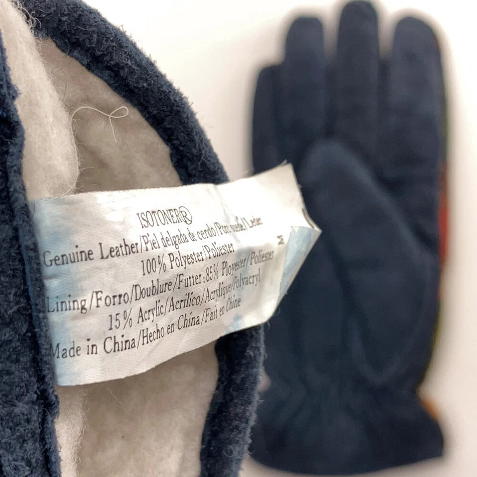 Luvas de inverno xadrez isotoner e azul mais quentes - Imagem 3 de 4