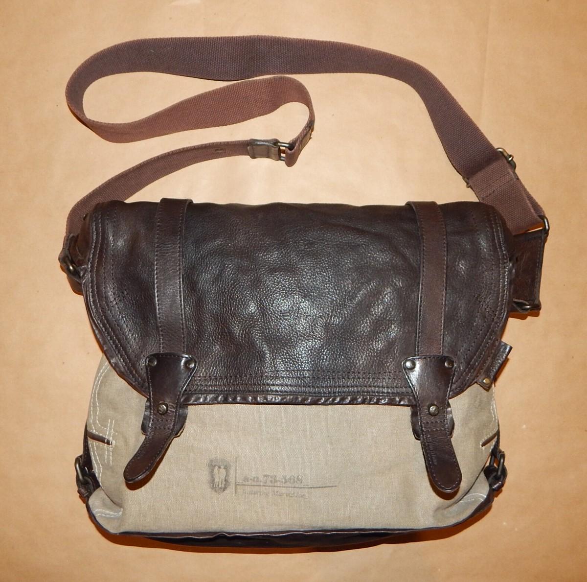 Aunts Uncles Messenger Bag, Leather/Fabric, Very Good Condition