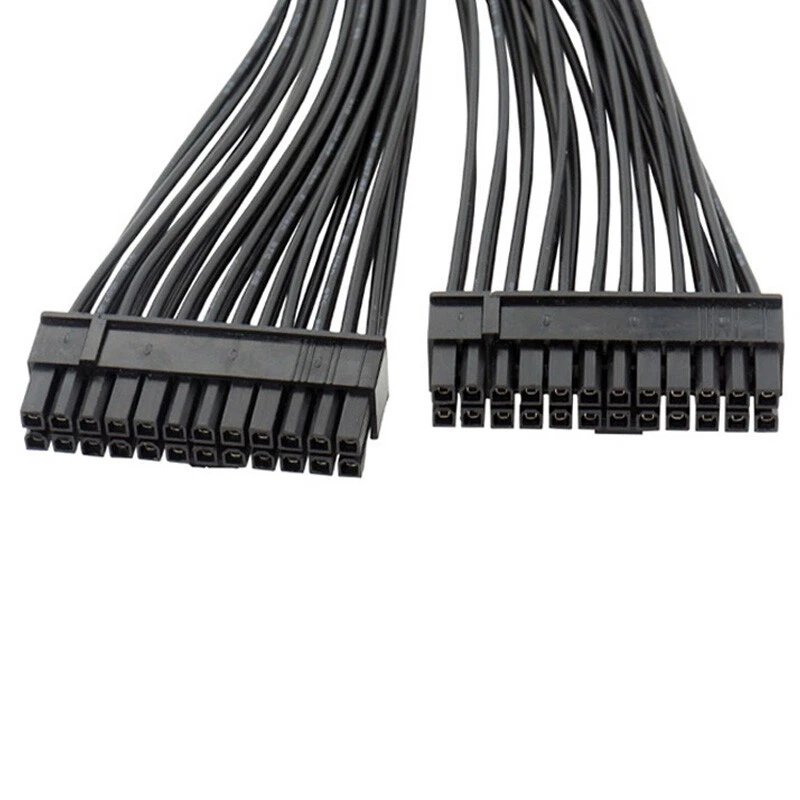 PSU Splitter Cable 24pin to 2 20+4pin Desktop PC ATX Power Supply Wire Extension - Image 3 of 4