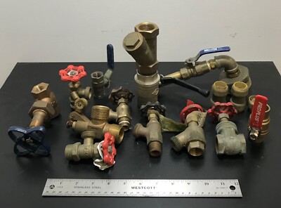 Large Lot of Brass Ball Valves and Fittings (Boiler, Gate, and Garden Valves)