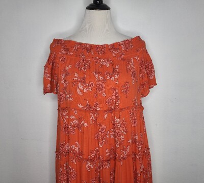 free people orange and pink dress FREE PEOPLE Smock it to Me Long Sleeve MiniDress in