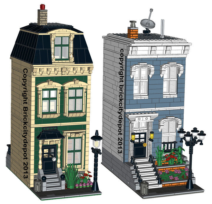 vandfald journalist frustrerende 2 Custom Modular Buildings - City Residential Pack #4 - INSTRUCTIONS ONLY |  eBay