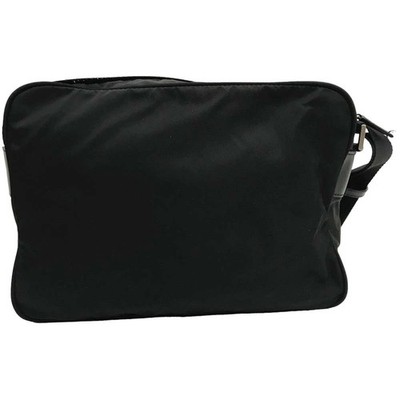 Prada Shoulder Bag Tessuto Nylon Crossbody Zipper Black | eBay