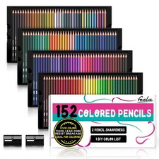 152 PCS Premium Soft Core Colored Pencils Set Adult Drawing Art Supplies Kit