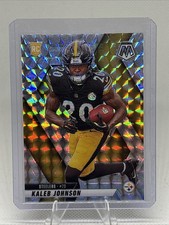 2025 Panini Mosaic Football - Kaleb Johnson #315 Silver Mosaic Prizm. Steelers