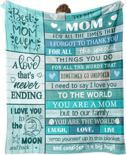Mom's Throw Blanket Gift for Birthday, Valentine's, Mother's Day, 60"X50