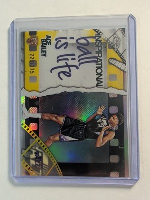2025-26 Topps Chrome Inspirational Yellow Refractor Ace Bailey RC Rookie /275
