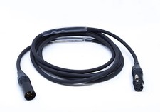 Link USA DMX3-10FT-BG DMX 3 Pin Cable, Neutrik XX Black/Gold, 10'