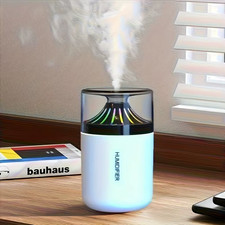 Mini Portable Car Humidifier with Large Fog Volume, Colorful Night Light, with a