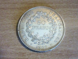 50 FRANCS ARGENT Hercule 1977 TTB à SUP Monnaies Silver 835/1000 / 30gr