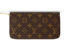 Louis Vuitton LV Monogram Canvas Leather Zippy Wallet