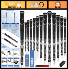 13 Golf Grips Set - Cord Rubber Multi-Compound, Anti-Slip, All-Weather, Regrippi