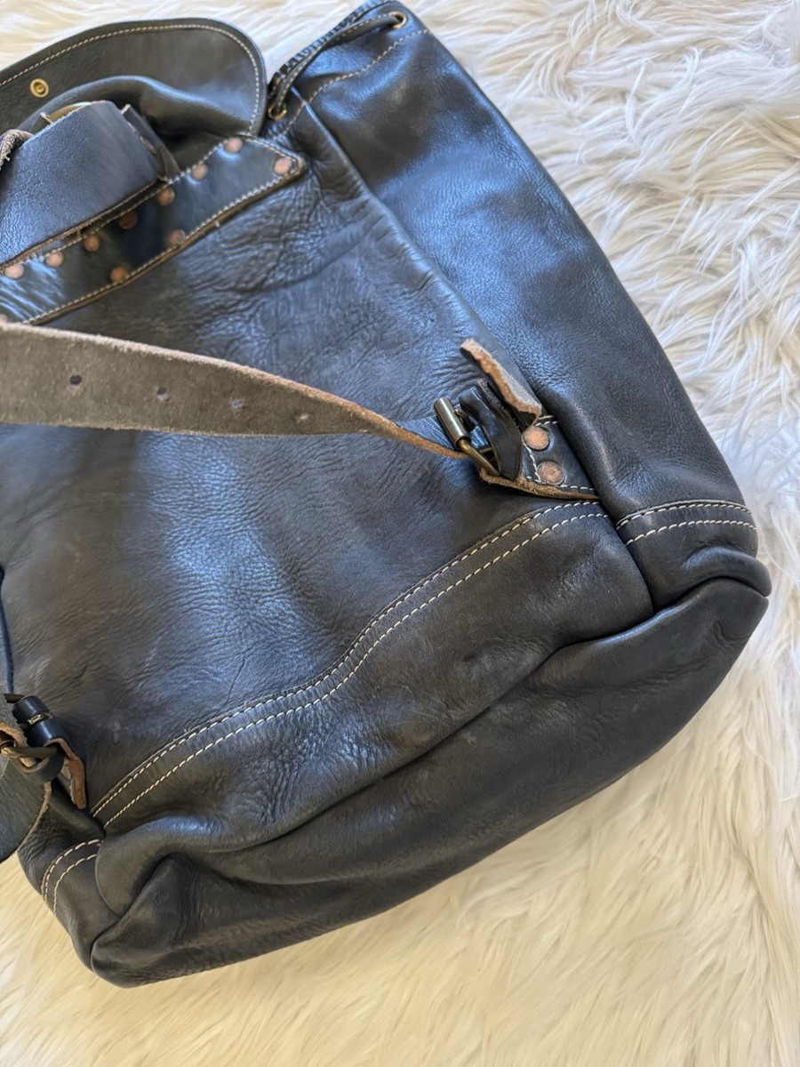 RRL Double RL Ralph Lauren Leather Rucksack Backpack Bag Indigo