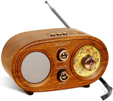 Portable Retro Vintage Bluetooth Speaker Radio, FM/AM/SW 3 Band, Adjustable Ante