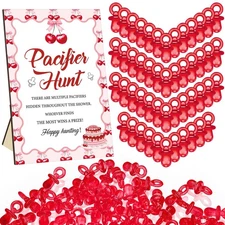 51 Pcs She's Our Cherry on Top Baby Shower Games Red Cherry Pacifier Hunt Inc...