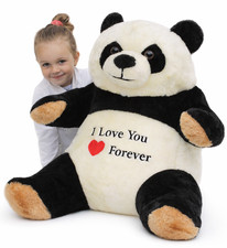 XXL Panda Teddybär 100 cm Kuscheltier Stofftier Personalisiert mit GRATIS Sticke