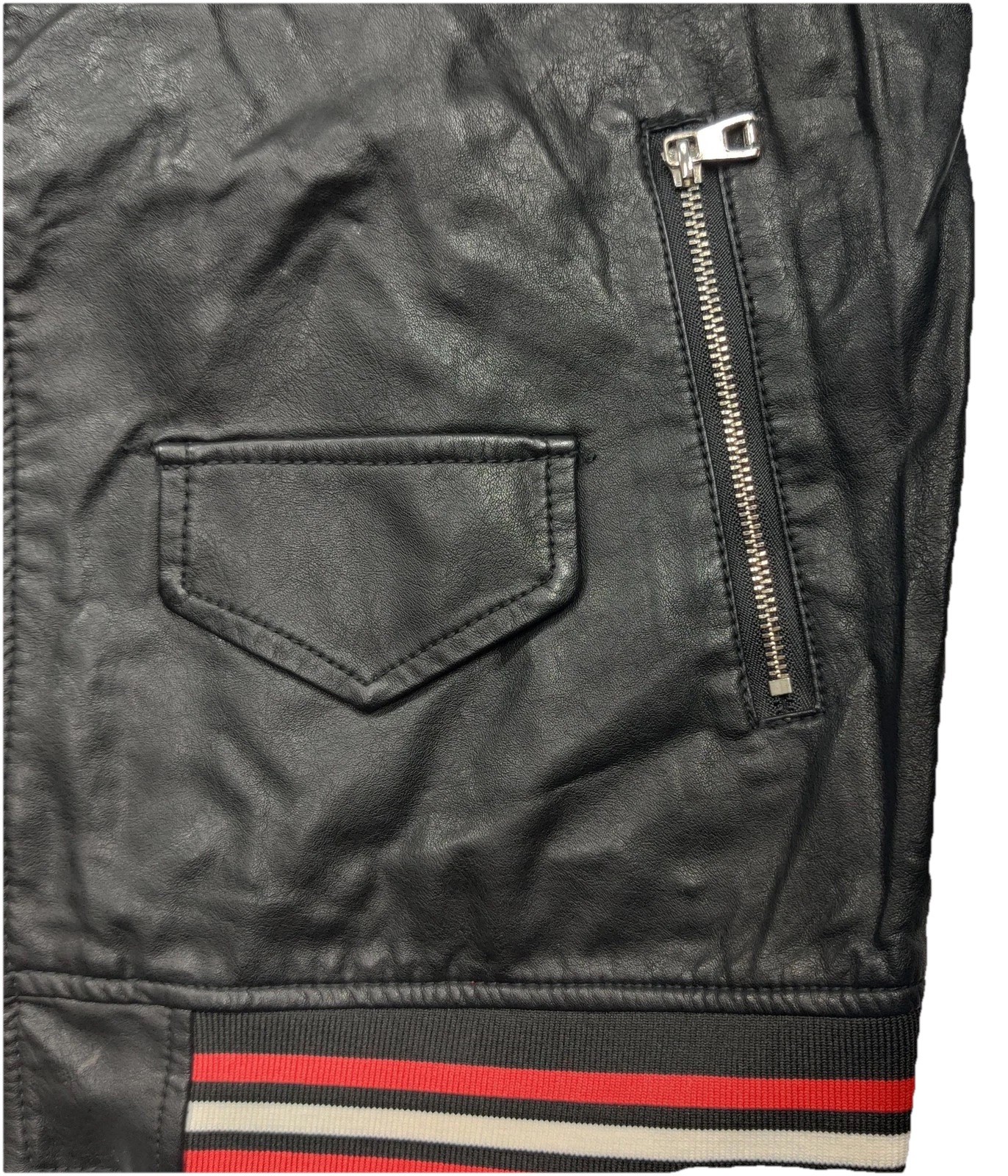 Cache Cache Bomber Jacket Womens Medium Black Fau… - image 4