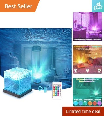 Waterproof Ocean Projector Light with Remote - 16 Color Gradients for Relaxation