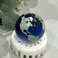 Earth Globe World Planet Glass Toy Marble 1 Inch Present Science Space Nature