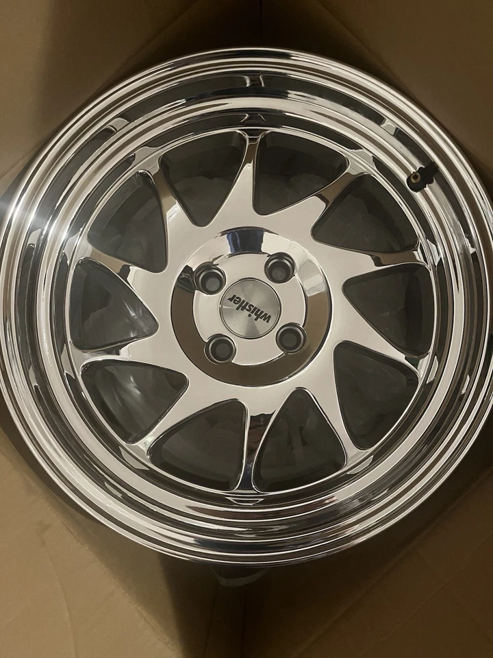 (2) Rueda cromada 16x8 +20 Whistler KR7 4x100 Foto 2 de 4