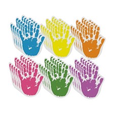 30x Colorful Hand Cutouts Helping Hands for Outdoor Notice Board Wall Locker