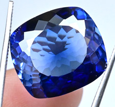 36.15 Ct Natural Ceylon Blue Sapphire Cushion Certified Flawless Loose Gemstone
