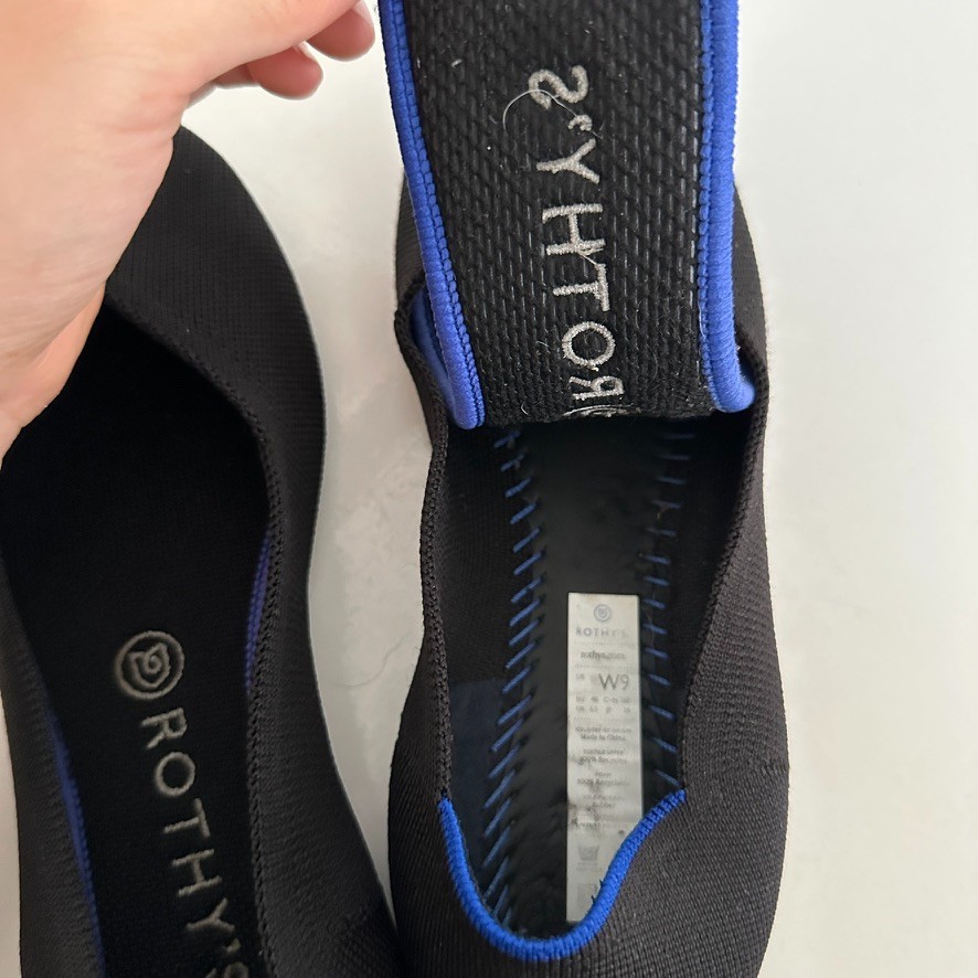 Rothy's The Flat Black Solid Washable Comfort Min… - image 9
