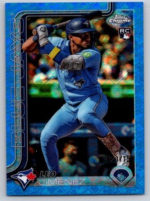 2025 Topps Chrome Logofractor Edition #276 Leo Jiménez Blue Refractors #/150