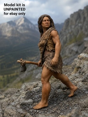 Aurora Prehistoric  Sized Neanderthal Cavewoman 1/13 Scale Resin Kit Unpainted 